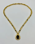 80s BARCS BOLD PEAR DROP NECKLACE SUITE
