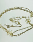 2012 CHANEL MULTISTRANDS COSTUME BEADS PEARL NECKLACE WITH ENAMEL CC LOGO