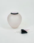 1980s MEMPHIS MILANO MOUTH BLOWN PINK BLACK GLASS PERFUME BOTTLE