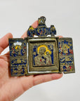 ANTIQUE CHRISTIAN ORTHODOX TRAVEL TRIPTYCH