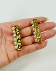 2023 CHANEL PEARL BAR PIERCED EARRINGS