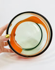 80s GREY ORANGE GLASS BOWL