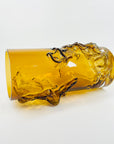 1970s FINNISH PETAJA AMBER GLASS VASE