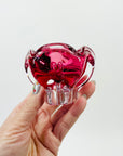 ANTIQUE MURANO PINK SOMMERSO GLASS MINIATURE BOWL/ASHTRAY
