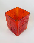 MCM SWEDISH ORANGE BARK GLASS VASE