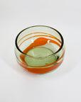80s GREY ORANGE GLASS BOWL