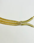 1970s CORO DIAMANTE WATERFALL LARIAT NECKLACE