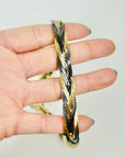 1980s TRI-TONE MESH BRAIDED ROPE CHAIN NECKLACE