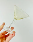 1940s CITRINE SHORT STEM MINI COCKTAIL/MARTINI GLASSES
