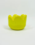 1960s SWEDISH YELLOW LEMON CASED GLASS BOWL BY INGEBORG LUNDIN FOR ORREFORS