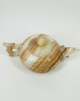 ANTIQUE HAND CARVED CHINESE AGATE TEA SET