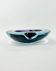 1950s BLUE PURPLE MURANO SOMMERSO GLASS BEAN BOWL