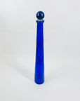 RETRO COBALT BLUE BOTTLE WITH WOOD STOPPER