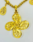 1995 CHANEL ARABESQUE LIMITED EDITION GOLD PLATED LOGO CHARM NECKLACE
