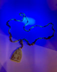ART DECO URANIUM GLASS EGYPTIAN BEADS NECKLACE