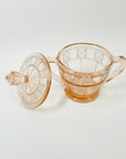 ANTIQUE DEPRESSION PINK PRESSED GLASS PLATE/BOWL/DINNER SERVICE