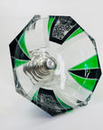 KARL PALDA GREEN BLACK SILVER FOOTED BOWL