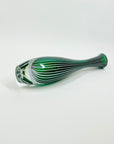 1960s ZEBRA SOMMERSO GLASS VASE BY VICKE LINDSTRAND FOR KOSTA BODA