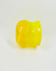 1960s YELLOW OPALESCENT GLASS BOWL/POSY VASE BY ERIK HOGLUND FOR BODA