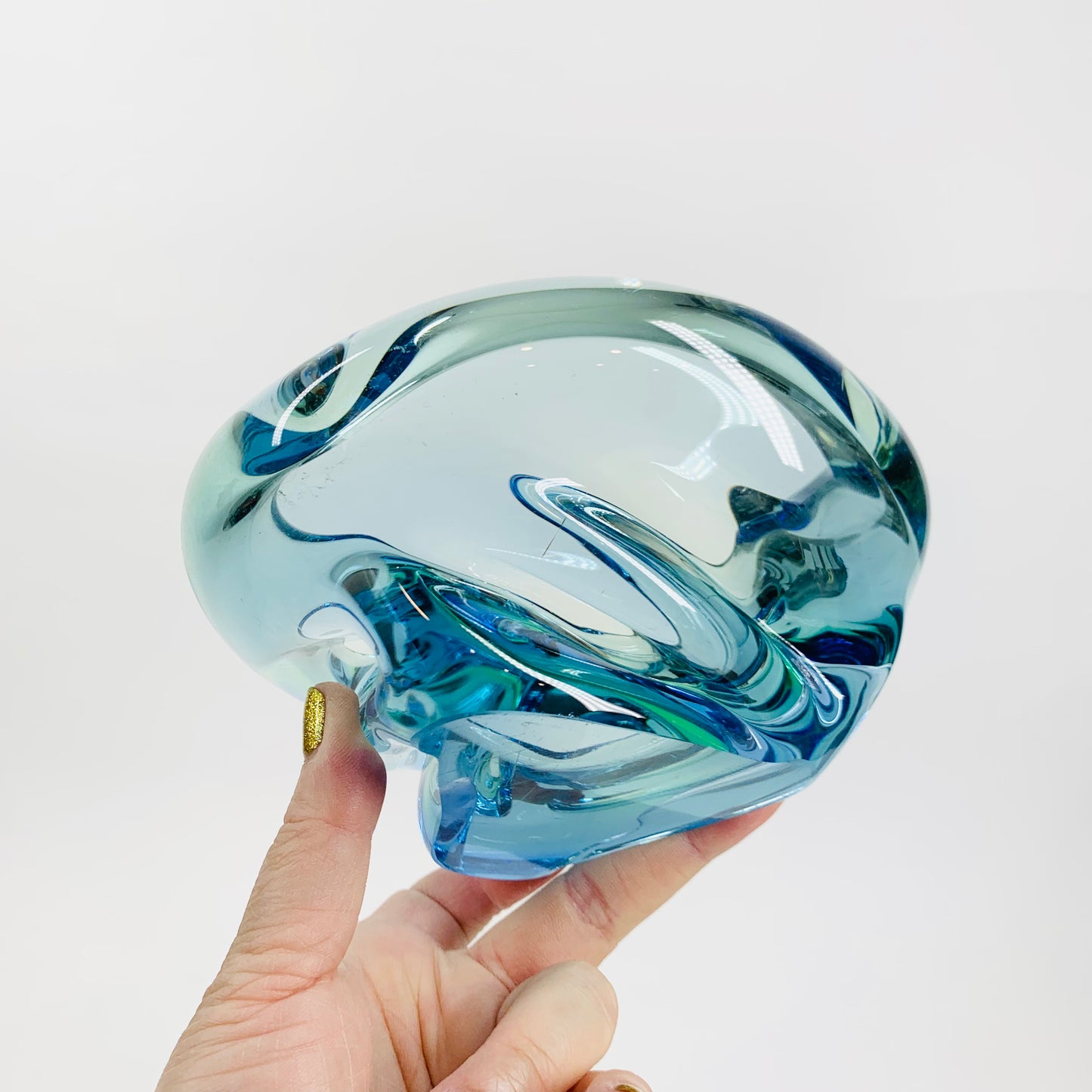 BLUE GREEN TWIST BOWL