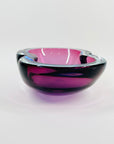1960s PINK PURPLE COBALT BLUE SOMMERSO FACETED INFINITY GLASS BOWL