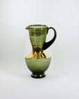 GREY GOLD GILDED GLASS JUG