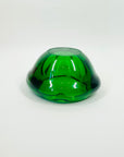 1940s GREEN MURANO URANIUM SOMMERSO GLASS BOWL/ASHTRAY