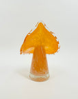 1970s ITALIAN ORANGE SPATTER GLASS JACK IN THE PULPIT POSY VASE