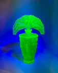 URANIUM GLASS BACCANTES PERFUME BOTTLE