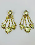 VICTORIAN STYLE URANIUM GLASS EARRINGS