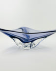 LARGE 1970s JAPANESE PURPLE SOMMERSO GLASS BOWL