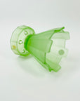 ANTIQUE GREEN SATIN URANIUM GLASS FLOWER FROG