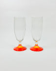 70s ORANGE SUNFLOWER BASE GLASSES