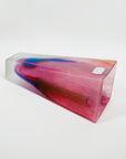 1980s SWEDISH PINK PURPLE SATIN GLASS VASE BY MONICA BACKSTROM FOR KOSTA BODA