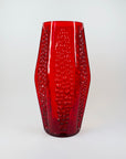 1960s ITALIAN EMPOLI RED GLASS VASE