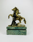 PAIR 19TH CENTURY BRONZE MARLEY HORSES