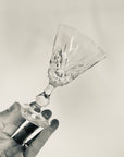 ANTIQUE WEBB CRYSTAL FOOTED LIQUEUR GLASSES