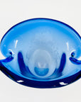 1950s MURANO COBALT BLUE CLAM SHELL BOWL/ASHTRAY