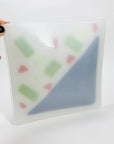 MEMPHIS WHITE GLASS PLATE