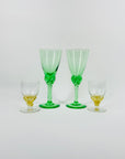 MIDCENTURY GREEN GLASSES TWIST STEM