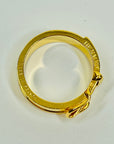 VINTAGE HERMES COSTUME GOLD BUCKLE RING WITH DIAMONDS