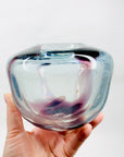 PURPLE ART GLASS OVOID VASE