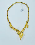 1980s ATWELL & SON DOUBLE PANTHERE STATEMENT NECKLACE SUITE