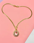 1980s BARCS BOLD PEAR DROP FANCY LINKS NECKLACE