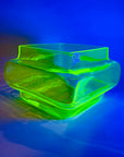 LARGE MIDCENTURY FINNISH URANIUM GLASS VASE BY HELENA TYNELL FOR RIIHIMAEN LASI