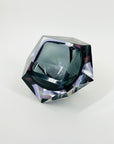 1960s PINK PURPLE GREY SOMMERSO DIAMOND FACETED GLASS BOWL