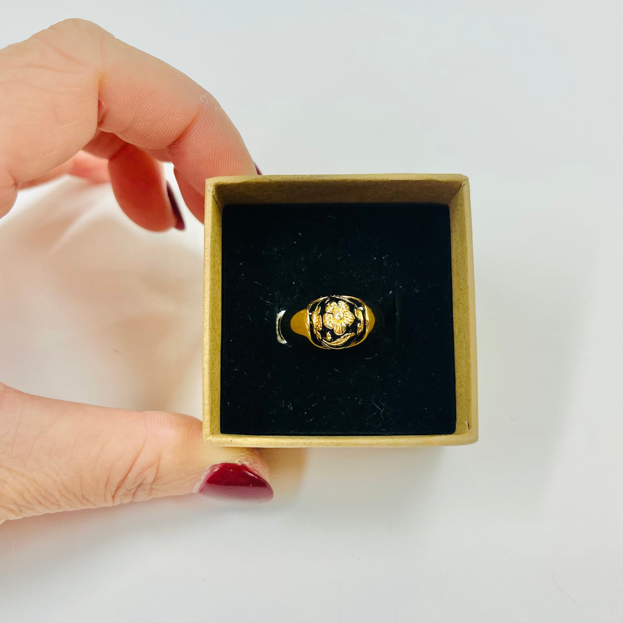 ANTIQUE JAPANESE 14K GOLD SPINNER RING