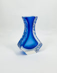 1970s MURANO COBALT BLUE TEXTURED GLASS POSY VASE
