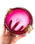 1940s MURANO BAROVIER GOLD AVENTURRINE PINK SOMMERSO GLASS BOWL/ASHTRAY