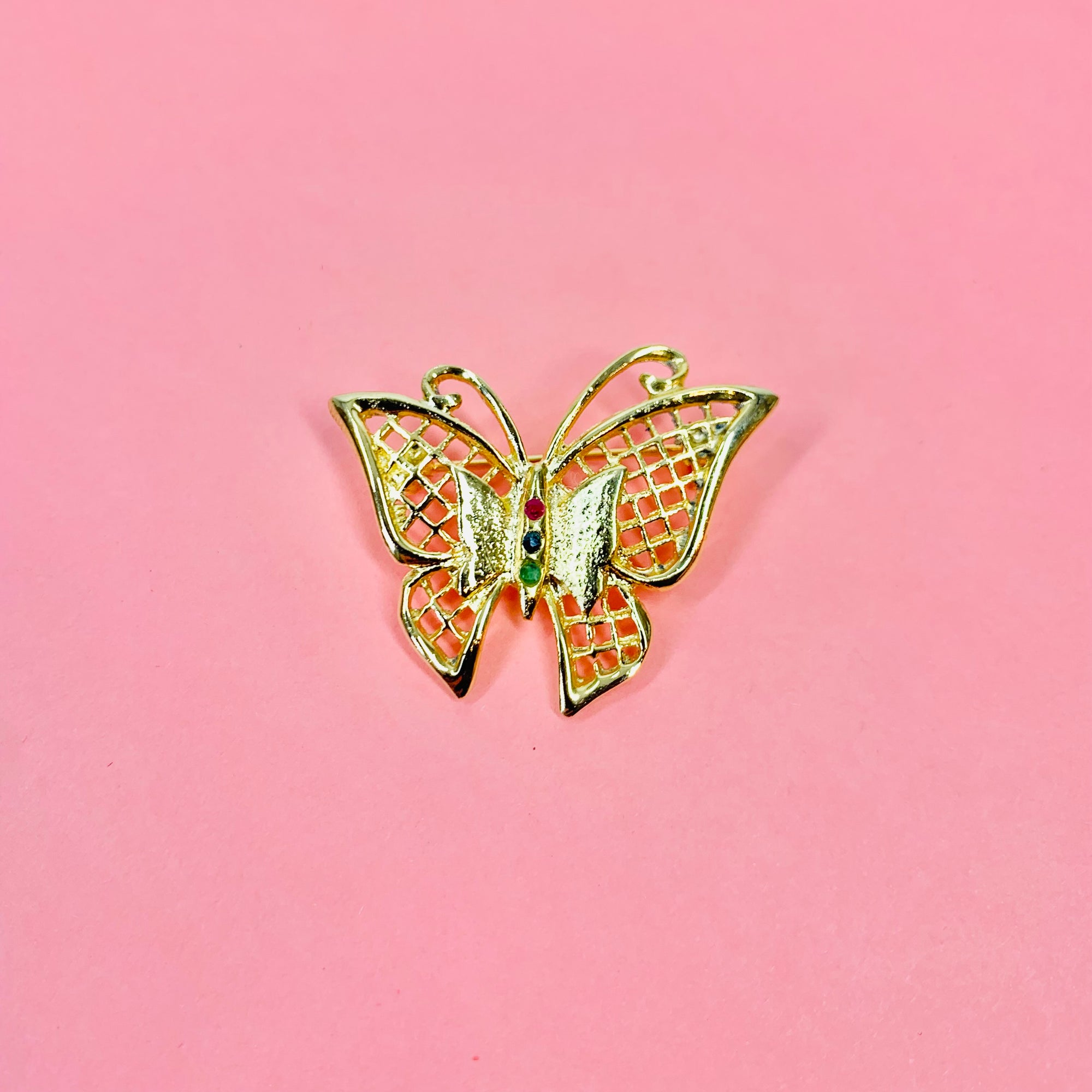 1980s COSTUME BUTTERFLY BROOCH